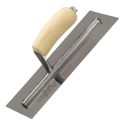 13 x 5” Wooden Shaped Handle Plasterers Finishing Trowel